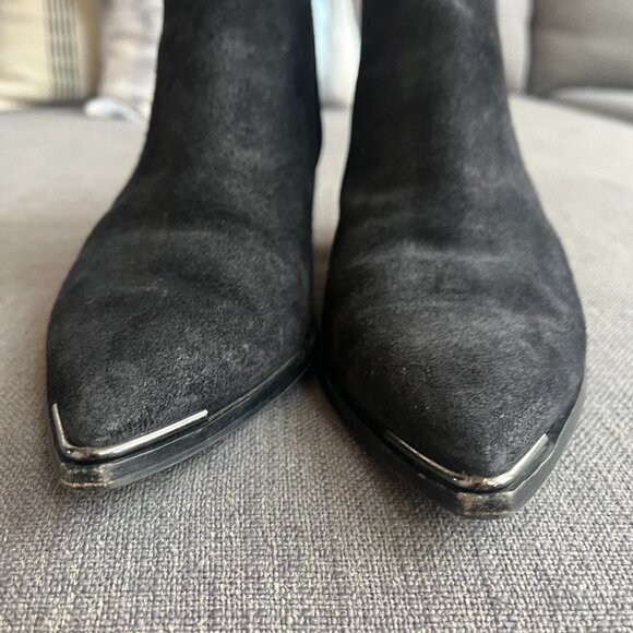 Acne Studios Suede Jensen Ankle Chelsea Boots Black women's size 7/37 Used - Picture 8 of 11